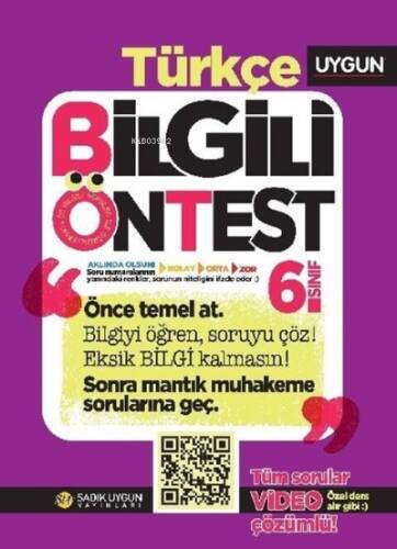 6.Sınıf Bilgili Ön Test Türkçe - 1