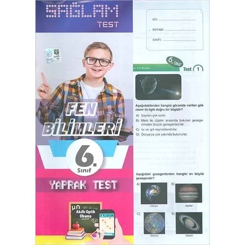 6.Sınıf Fen Bilimleri Sağlam Yaprak Test - 1