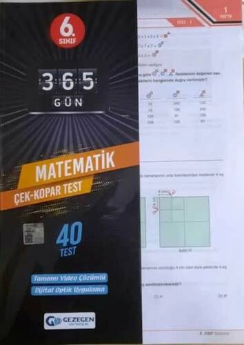 6.Sınıf Matematik Çek Kopar Yaprak Test (Yeni) - 1