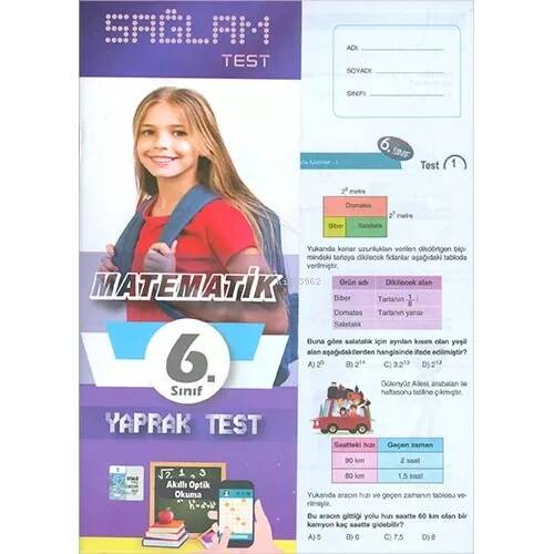 6.Sınıf Matematik Sağlam Yaprak Test - 1