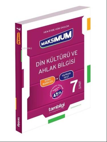 7. Sınıf Din Kültürü Ve Ahlak Bilgisi Soru Bankası + Yaprak Test Tambilgi Yayınları - 1