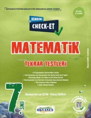 7. Sınıf Kendini Check - Et Matematik Tekrar Testleri - 1