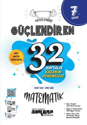 7. Sınıf Matematik Güçlendiren 32 Haftalık Kazanım Denemeleri - 1