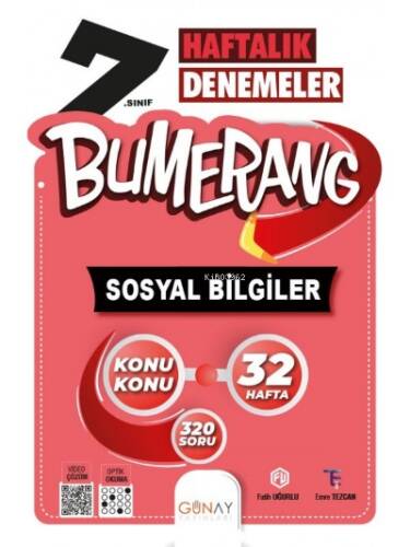 7. Sınıf Sosyal Bilgiler Bumerang Haftalık Denemeler - 1