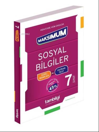 7. Sınıf Sosyal Bilgiler Soru Bankası + Yaprak Test Tambilgi Yayınları - 1