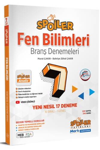 7. Sınıf Spoiler Branş Fen Bilimleri Deneme - 1