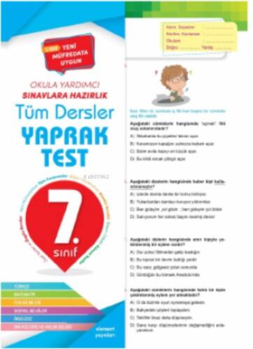 7 Sınıf Tüm Dersler Yaprak Test - 1