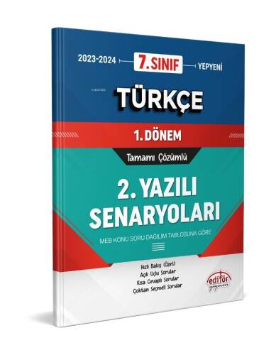 7. Sınıf Türkçe 1. Dönem Ortak Sınavı 2. Yazılı Senaryoları Tamamı Çözümlü - 1