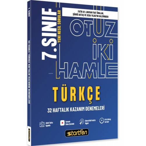 7. Sınıf Türkçe 32 Hamle Haftalık Kazanım Denemeleri - 1