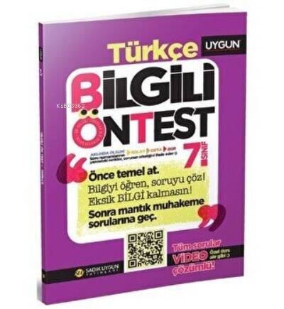 7.Sınıf Bilgili Ön Test Türkçe - 1