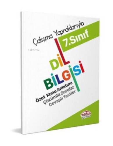 7.Sınıf Dil Bilgisi Özet Konu Anlatımı Çözümlü Sorular Cevaplı Testler - Çalışma Yapraklarıyla - 1