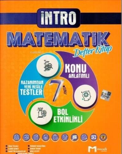 7.Sınıf Mozaik İntro Defter Matematik - 2022 - 1