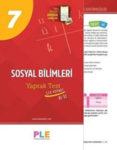 7.Sınıf - Sosyal Bilgiler - Yaprak Testi (1-32) - 1