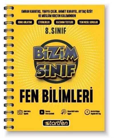 8. Sınıf Bizim Sınıf Fen Bilimleri Defteri - 1