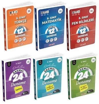 8. Sınıf Branş Sarmal Deneme Set;Türkçe - Matematik - Fen Bilimleri - İngilizce - Din Kültürü ve Ahlak Bilgisi - T.C İnkılap Tarihi ve Atatürkçülük - 1