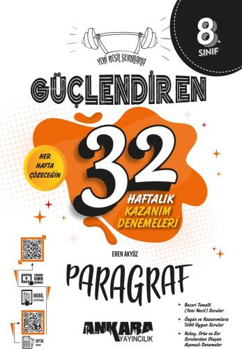 8. Sınıf Güçlendiren 32 Haftalık Paragraf Kazanım Denemeleri - 1