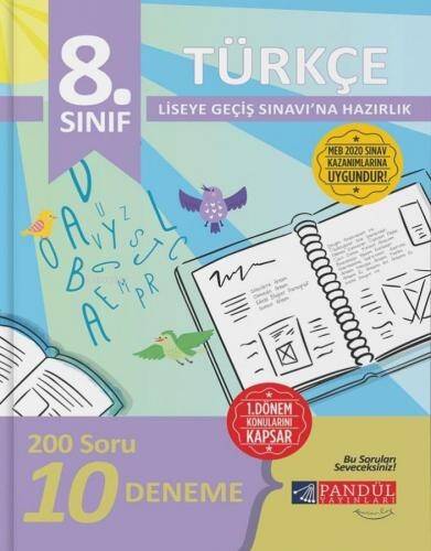 8. Sınıf LGS 1. Dönem Türkçe 10 Deneme - 1