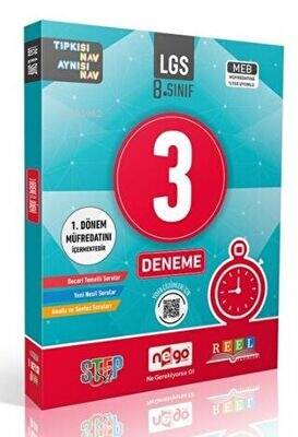 8. Sınıf LGS 3 Lü Paket Deneme Kitabı 1.Dönem - 1