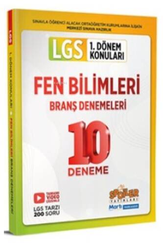 8. Sınıf LGS Fen Bilimleri 1. Dönem 10 lu Branş Deneme - 1