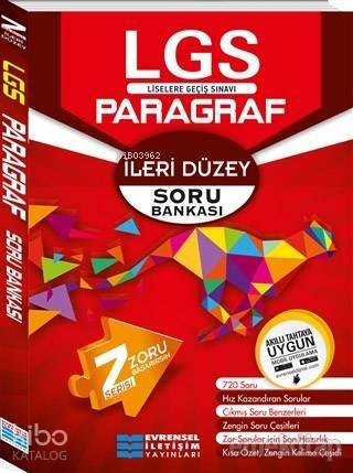 8. Sınıf LGS İleri Düzey Z Serisi Paragraf Soru Bankası Evrensel İletişim Yayınları - 1