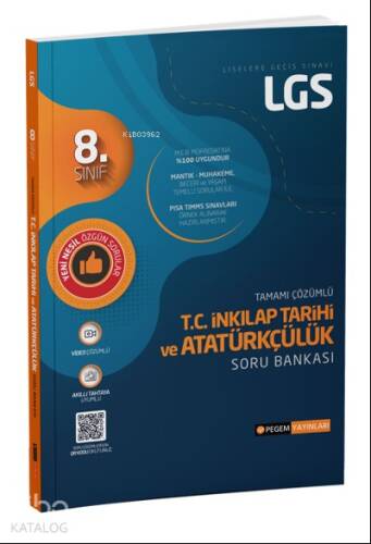 8. Sınıf LGS Tamamı Çözümlü T.C. İnkılap Tarihi ve Atatürkçülük Soru Bankası - 1