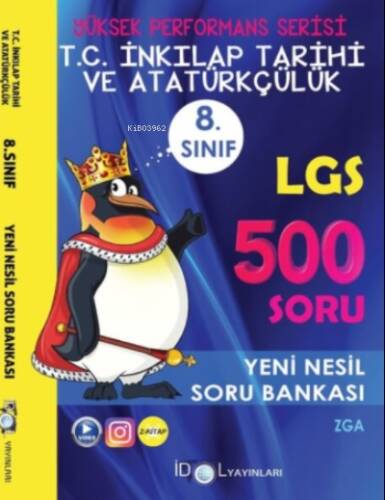 8. Sınıf LGS Yüksek Performans TC İnkılap Tarihi 500 Soru Bankası İdol Yayınları - 1