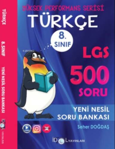 8. Sınıf LGS Yüksek Performans Türkçe 500 Soru Bankası İdol Yayınları - 1