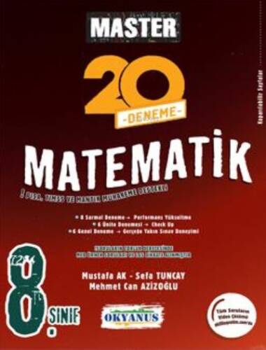 8. Sınıf Master 20 Matematik Denemesi - 1