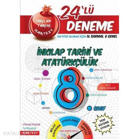 8. Sınıf Nar Efsane T.C. İnkılap Tarihi 24 Deneme Sınavı (14 Sarmal + 10 Genel) - 1