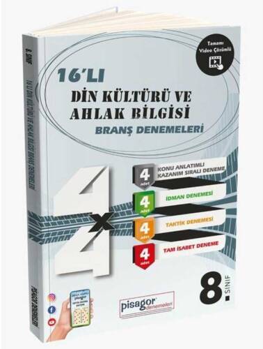 8. Sınıf Pisagor 16`lı Din Kültürü ve Ahlak Bilgisi Denemesi - 1