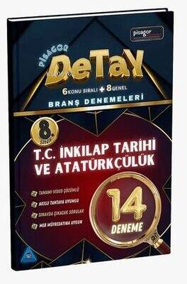 8. Sınıf Pisagor Detay 14`lü İnkılap Tarihi ve Atatürkçülük Branş Denemesi - 1