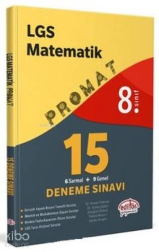 8. Sınıf Promat LGS Matematik 15 Deneme Sınavı - 1