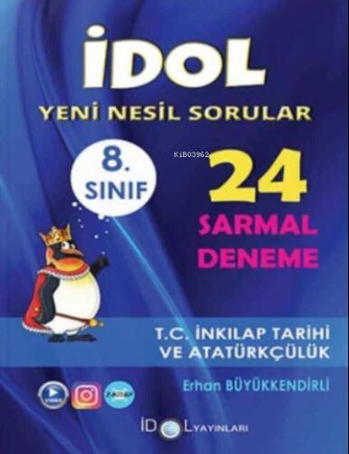 8. Sınıf TC İnkılap Tarihi ve Atatürkçülük 24 Sarmal Deneme İdol Yayınları - 1