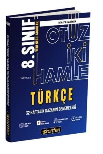 8. Sınıf Türkçe 32 Hamle Haftalık Kazanım Denemeleri - 1