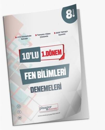 8.Sınıf 10'lü 1.Dönem Fen Bilimleri Denemeleri - 1