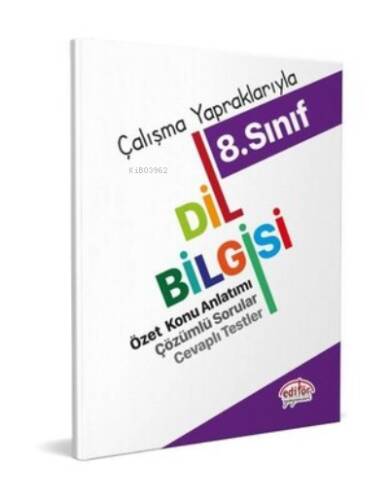 8.Sınıf Dil Bilgisi Özet Konu Anlatımı Çözümlü Sorular Cevaplı Testler - Çalışma Yapraklarıyla - 1