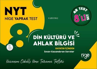 8.Sınıf Din Kültürü Ve Ahlak Bilgisi Nyt Nige Yaprak Test -48 Yaprak - 1