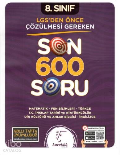 8.Sınıf LGS Öncesi Çözülmesi Gereken Son 600 Soru - 1