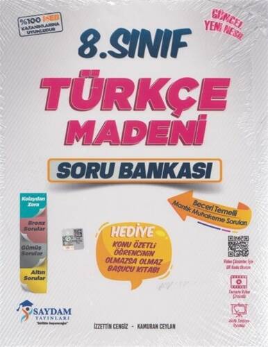 8.Sınıf Lgs Türkçe Madeni Soru Bankası + Olmazsa Olmaz Başucu Kitabı (Konu Özetli Önemli Bilgiler) - 1