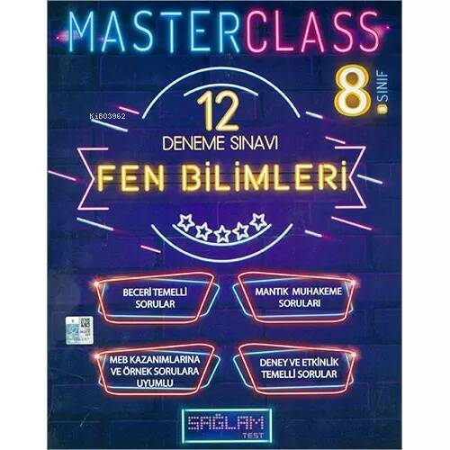 8.Sınıf Master Class Fen Bilimleri 12 Deneme - 1