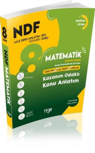 8.Sınıf Matematik Ndf Nige Ders Anlatım Föyü - 1