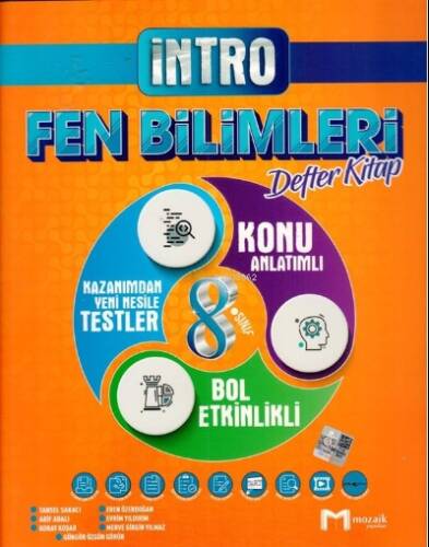 8.Sınıf Mozaik İntro Defter Fen Bilimleri - 2022 - 1