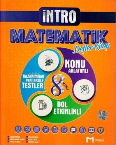 8.Sınıf Mozaik İntro Defter Matematik - 2022 - 1