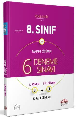 8.Sınıf Tamamı Çözümlü 6 Deneme Sınavı - 1