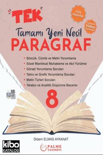 8.Sınıf Tek Paragraf Tamamı Yeni Nesil Soru Kitabı - 1