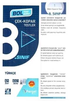 8.Sınıf Türkçe Çek Kopar Testler - 1