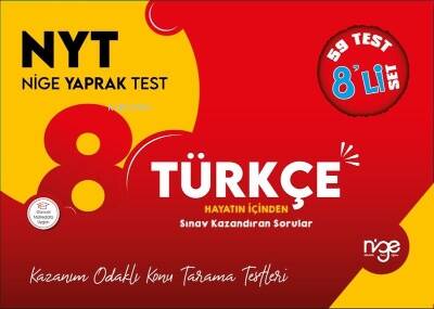 8.Sınıf Türkçe Nyt Nige Yaprak Test - 59 Yaprak - 1