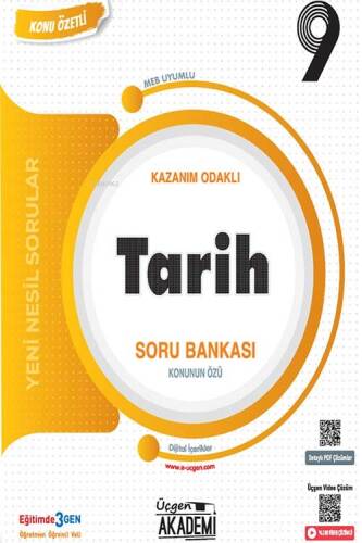 9. Sınıf Tarih Konunun Özü Soru Bankası Üçgen Akademi Yayınları - 1