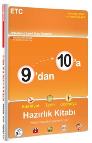 9'dan 10'a Edebiyat Tarih Coğrafya Hazırlık Kitabı - 1