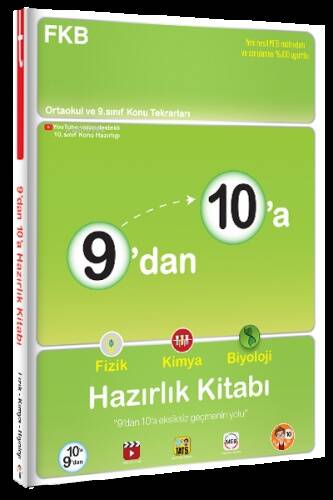 9'dan 10'a Fizik Kimya Biyoloji Hazırlık Kitabı - 1